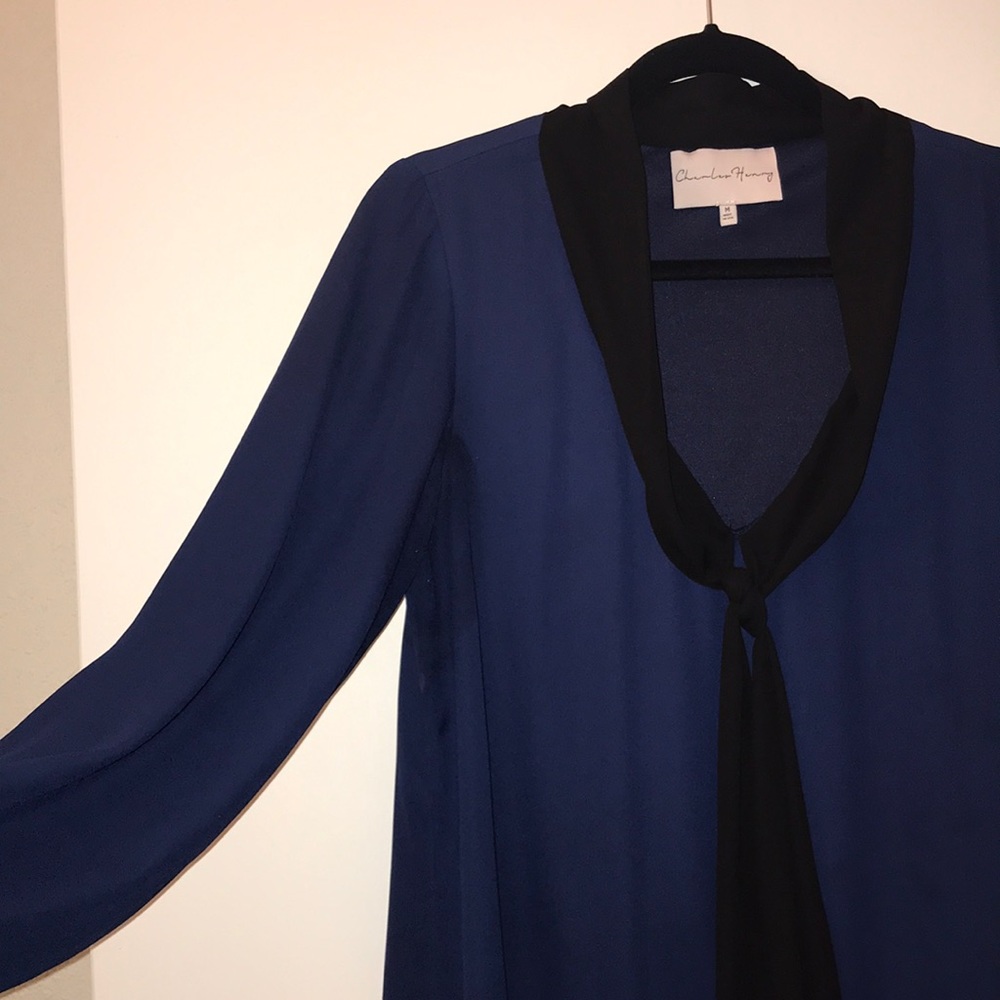 *SALE* Long Sleeve Navy and Black Swing Dress